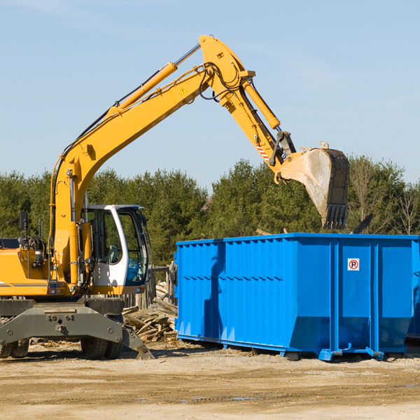 are there any restrictions on where a residential dumpster can be placed in Bennett North Carolina